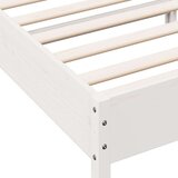 Okvir kreveta s uzglavljem bijeli 100x200cm od masivne borovine | shoptok.hr