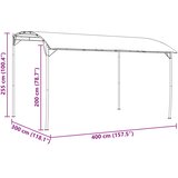 Gazebo 4 x 3 x 2,55 m Zelena Tkanina i Aluminij 180 | shoptok.hr