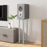  Stalci za zvučnike 2 kom srebrni od kaljenog stakla s 4 stupa | shoptok.hr