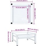  podstavek za pralni stroj bela, 62x60,5x32,5cm | Shoptok.si