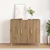 vidaXL Stranski odbor Artisan Oak 90x34x80 cm Izdelano iz lesa | Shoptok.si