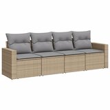 Maison Chic Seti vrtnega pohištva - Vrtna garnitura - Vrtni pohištvo set 4-delna z blazinami bež poli ratan, (21809239) | Shoptok.si