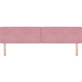  LED uzglavlje s kristalnim dugmadi tufted ružičasto 100 cm baršun | shoptok.hr
