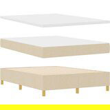 Box Spring postelja z vzmetnico in LED krem 160x200 cm tkanina, (22049592) | Shoptok.si