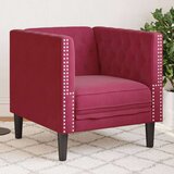  Fotelj chesterfield vinsko rdeč žamet Cene