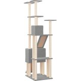  Penjalica za mačke sa stupovima za grebanje svjetlosiva 190 cm | shoptok.hr