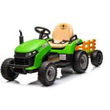 Traktor na akumulator s prikolicom BBH-030 - zeleni | shoptok.hr
