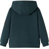  Dječja topla majica s kapuljačom tamnozelena 140 | shoptok.hr