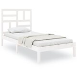 Maison Chic Posteljni okvir - Enojna postelja - Postelja za odrasle bel iz trdnega lesa 90x190 cm-J6355, (21772951) | Shoptok.si