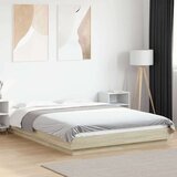 vidaXL Posteljni okvir sonoma hrast 120x200 cm inženirski les | Shoptok.si