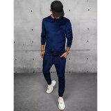 DStreet Men's navy blue velor tracksuit AX0708 | Shoptok.si