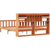 vidaXL Krevet s regalom za knjige bez madraca 200x200 cm od borovine | shoptok.hr