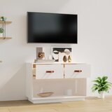 TV ormarić bijeli 90 x 40 x 60 cm od masivne borovine | Eponuda.com