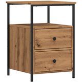 Maison Chic Nočna omarica - Nočna miza artisan hrast 34x35,5x50 cm inženirski les, (21687941) Cene