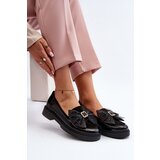 Laura Messi Women's Patent Loafers With Bow 2786 Black | shoptok.hr