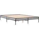  Okvir kreveta boja hrasta 140x200cm konstruirano drvo i metal | shoptok.hr