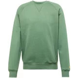 Carhartt WIP Sweater majica 'Chase' žuta / tamno zelena