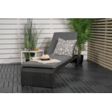 Venture Home London vrtna ležaljka 196 × 60 × 32 cm, crna | shoptok.hr