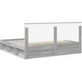 Krevetna konstrukcija s uzglavljem Siva Sonoma 200 x 200 cm | shoptok.hr