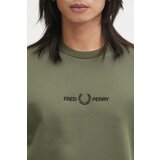 Fred Perry Puloverji EMBROIDERED SWEATSHIRT Zelena | Shoptok.si