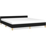  Za krevet s uzglavljem crni 180 x 200 cm od tkanine | shoptok.hr