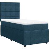 Box spring krevet s madracem tamnoplavi 100x200 cm baršunasti | shoptok.hr