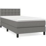 Maison Chic Box spring postelja - Vzmetna postelja z vzmetnico temno siva 90x190 cm blago SL6589, (21903222) Cene