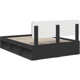  Konstrukcija postelje Črna 140 x 200 cm Masivno borovo les, (5000102626) | Shoptok.si