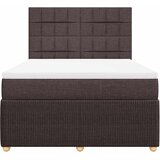  Krevet s oprugama i madracem tamnosmeđi 140 x 190 cm od tkanine | shoptok.hr