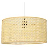  Luster na sajli ALBA 1xE27/15W/230V, prečnik 40 cm, ratan/crna | Eponuda.com