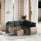Maison Chic Seti vrtnega pohištva - Vrtna garnitura - Vrtni pohištvo set 6-delna z blazinami siv poli ratan, (21807759) | Shoptok.si