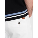 Ombre Men's denim classic shorts with rolled up leg - white | shoptok.hr