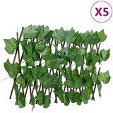 vidaXL Umetna trta raztegljiva ograja zelena 5 kosov 180x30 cm Cene