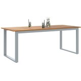  Stol za vrt Siva 200 x 90 x 75 cm Čvrsto drvo akacije | shoptok.hr