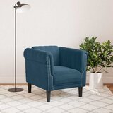  Fotelja plava baršunasta | shoptok.hr