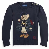 Polo Ralph Lauren Otroški bombažen pulover črna barva