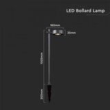  LED spoljašnja lampa LED/7W/230V 3000K IP65 crna 102 cm | Eponuda.com