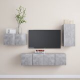  4-dijelni set TV ormarića siva boja betona konstruirano drvo | shoptok.hr