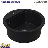 Ulgranit granitna sudopera ULG510 okrugla (CRNA) + slavina AFRO – SET | Eponuda.com