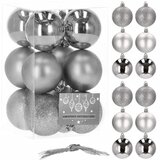  Set Božićnih kuglica 6 cm, srebrne - 12 komada | shoptok.hr