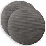  Presvlaka za jastuk 2 kom. HEERLEN Tamnosiva Promjer 30 cm Kord - Tamnosiva Promjer 30 cm 2 | shoptok.hr