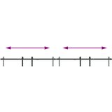 vidaXL Komplet drsnih vrat omarice 244 cm ogljikovo jeklo | Shoptok.si