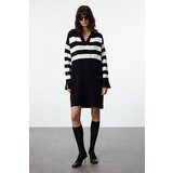 Trendyol Black Midi Knitwear Striped Dress Cijene