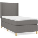  Box spring postelja z vzmetnico temno siva 100x200 cm blago, (20790832) | Shoptok.si