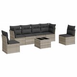  7-dijelni set vrtnih sofa svjetlosivi od poliratana | shoptok.hr