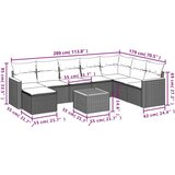  9-dijelni set vrtnih sofa od poliratana s jastucima sivi | shoptok.hr