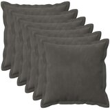  Presvlaka za jastuk 6 pcs HOUTEN Tamnosiva 50 x 50 cm Baršun | shoptok.hr