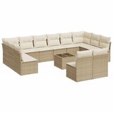  13-dijelni set vrtnih sofa s jastucima poliratan Bež | shoptok.hr