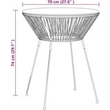  Zunanja jedilna garnitura 3-delna PVC ratan črna, (20671847) | Shoptok.si