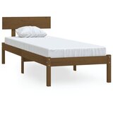 The Living Store Posteljni okvir medeno rjav iz trdne borovine 90x190 cm - Posteljni Okvir, (21525493) | Shoptok.si